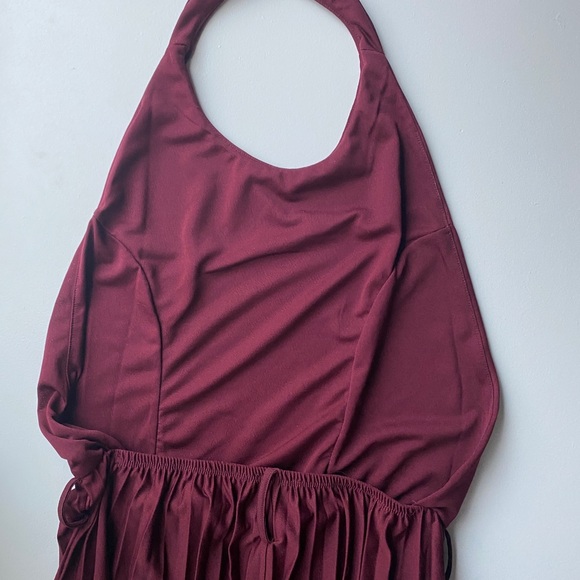 ASOS belted pleated maxi dress in red - size 10 - Picture 6 of 8